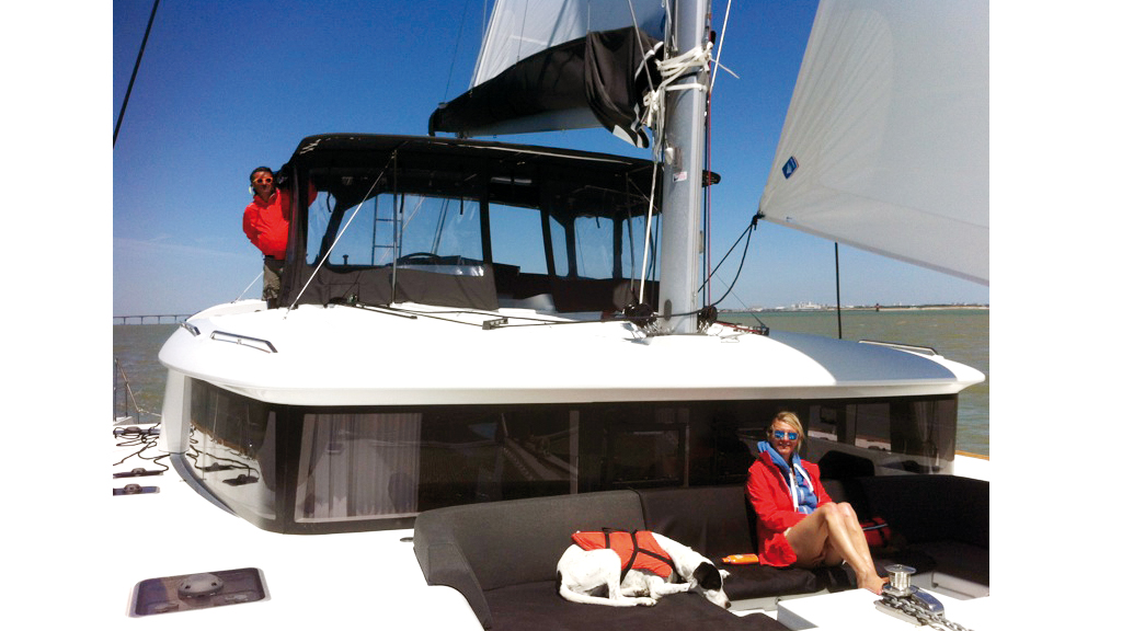 First sailboat, second catamaran and seventh boat for this happy couple.  