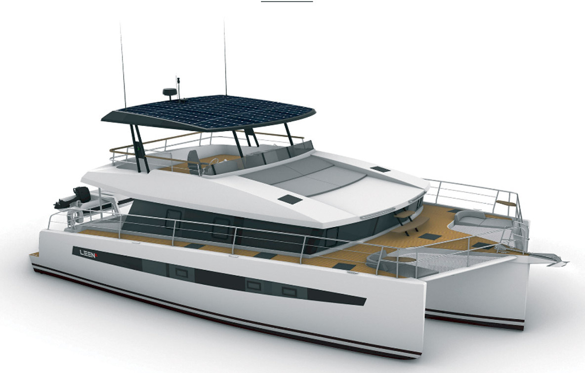 Leen proposait déjà une double motorisation thermique et électrique à bord de son 56 ; le prochain 51 (représenté ici) devrait reprendre cette configuration.