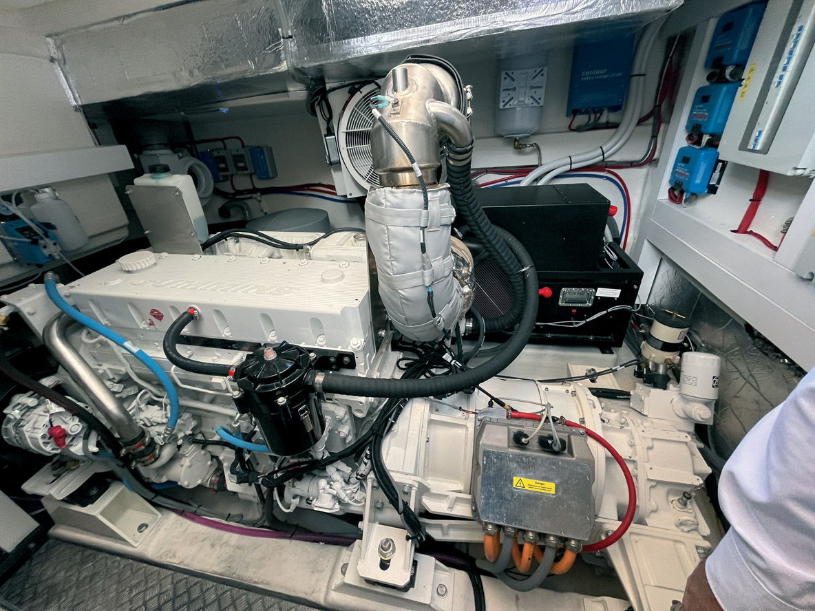 Le montage en parallèle d’un moteur électrique accouplé au moteur thermique se développe bien, surtout pour les multiyachts.