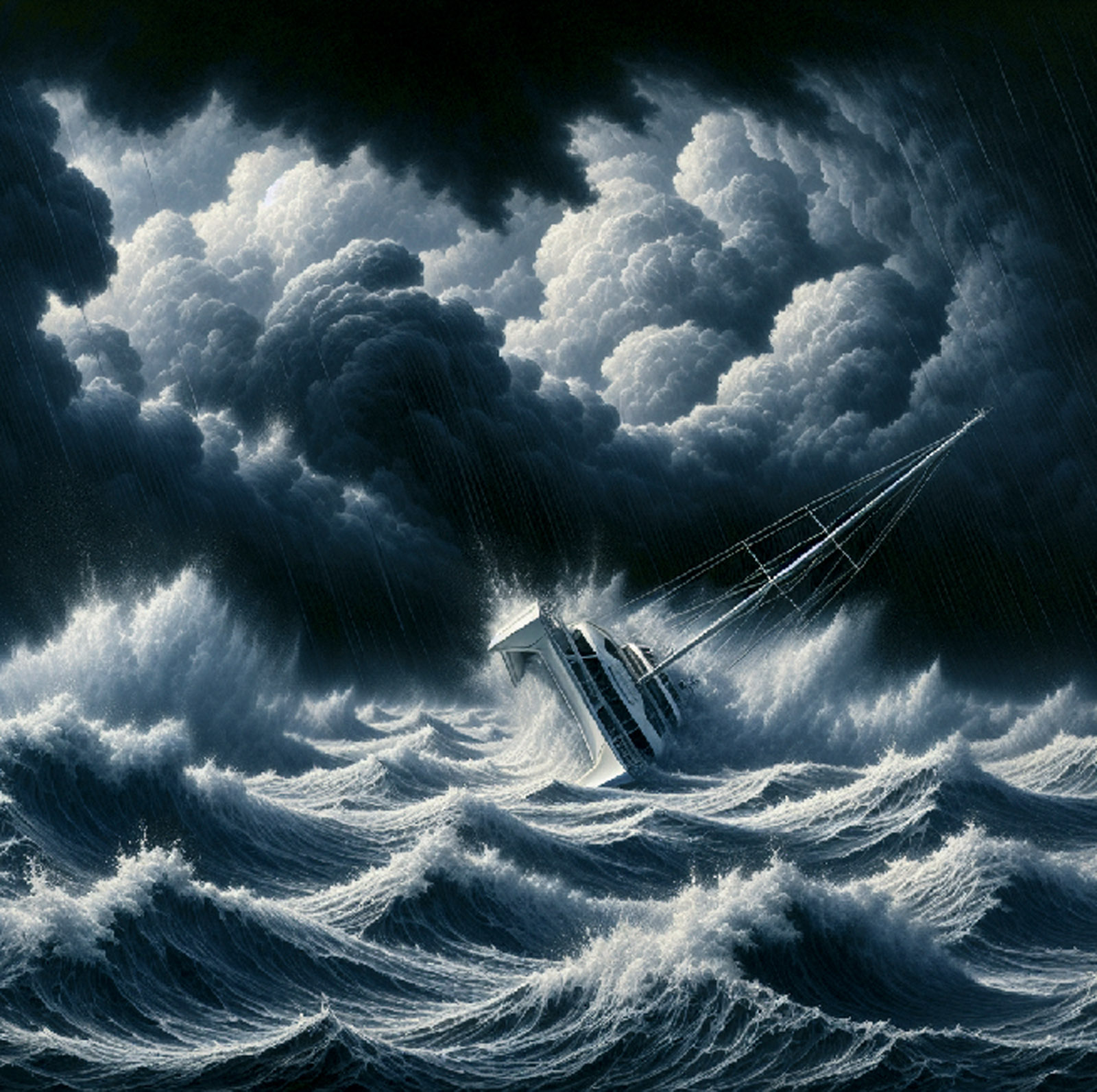 Ce sont avant tout les vagues qui font chavirer un bateau habitable.