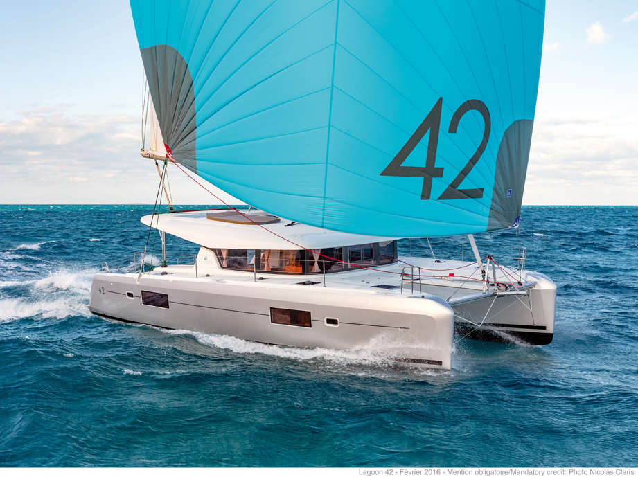 Essai catamaran Lagoon 42 en mer