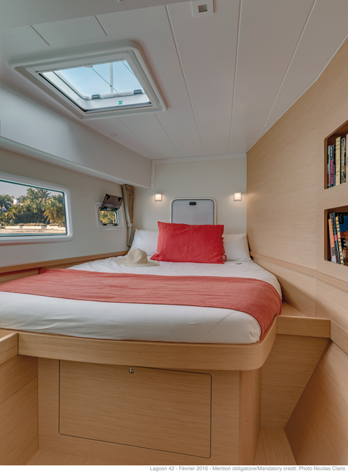 Lagoon 42 catamaran review forward cabin