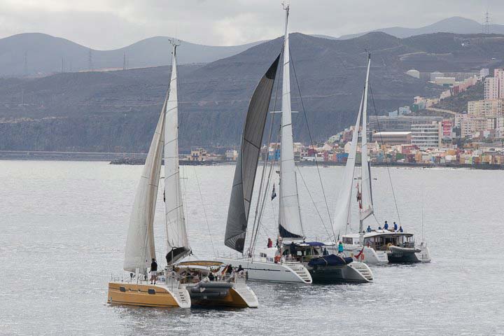 C'est le départ de la première manche… Peu de vent, mais nous sommes bien placés !