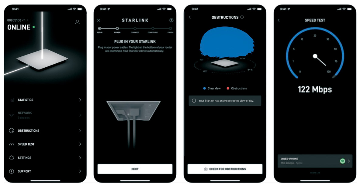 L’application Starlink.