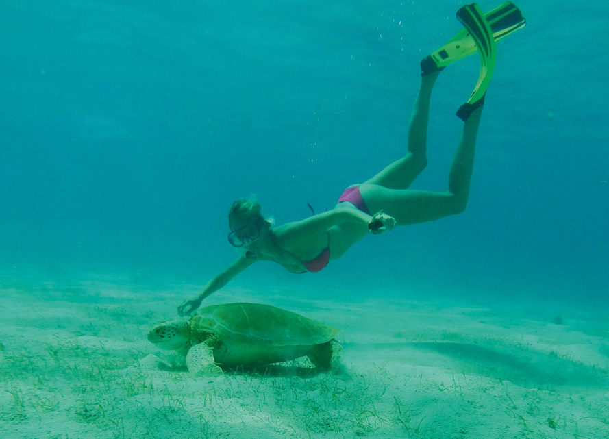 Happy couple sailing