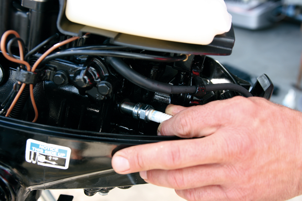Maintaining your outboard motor step 10