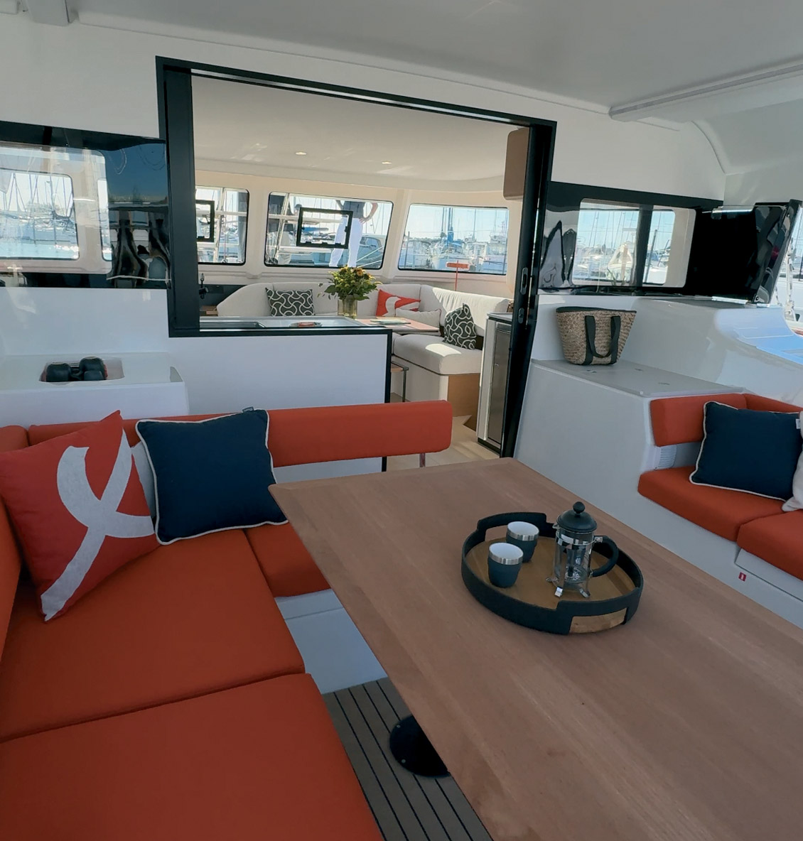 Thibaut in the cockpit of Solidaires en Peloton.