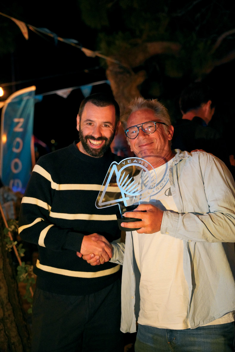 Osmancan Ersahin, responsable (entre autres marques) de Lagoon au sein de Tezmarin et  Emmanuel van Deth, notre rédacteur en chef.