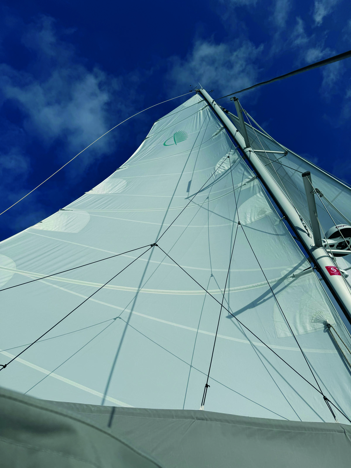 La grand-voile à corne est selon nous une option indispensable – plus encore que le gennaker.