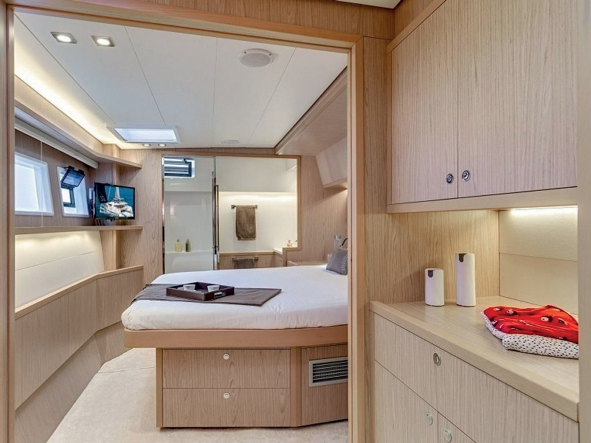 Quelle que soit la cabine, on y est bien grâce à des volumes bien étudiés et de belles vues sur l’eau.