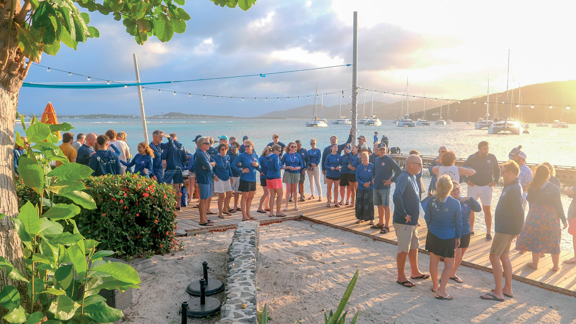 Le petit îlot de Marina Cay a été complètement dévasté par l’ouragan Irma en 2017 ; les installations sont désormais fonctionnelles.