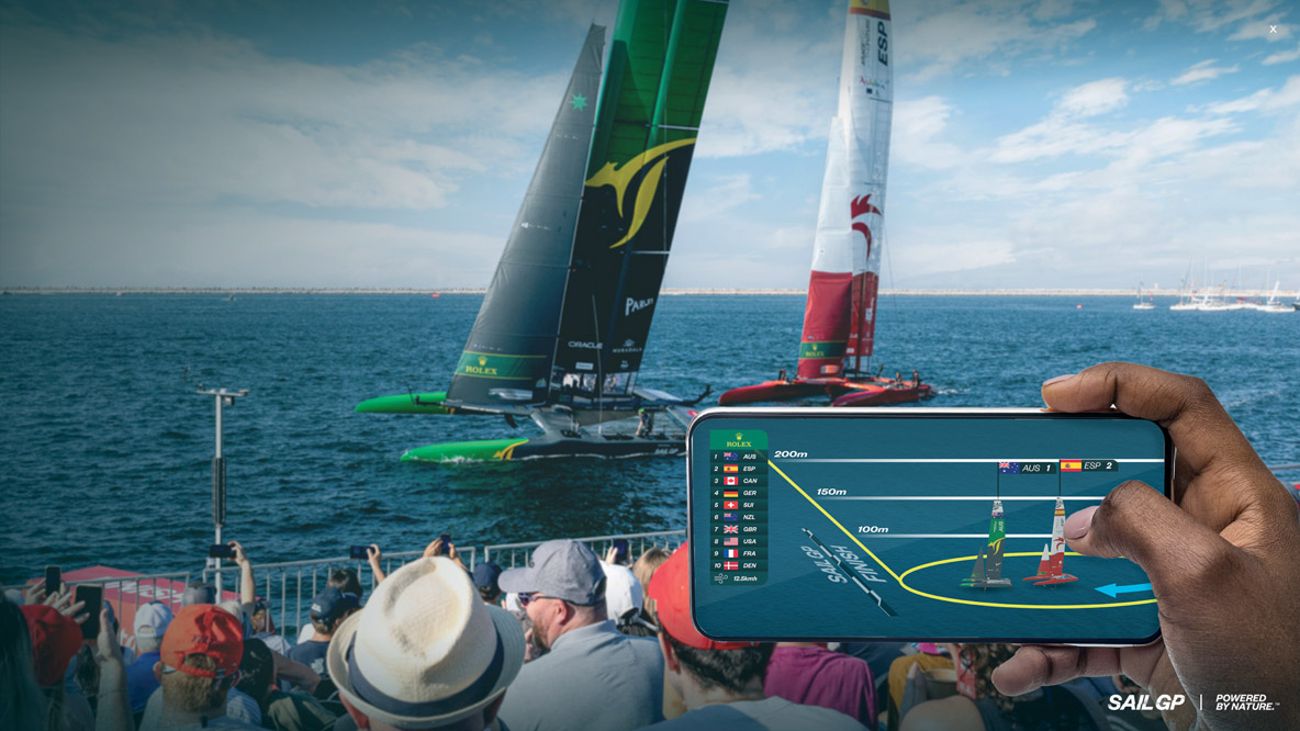 SailGP est la régate la plus avancée au monde, comme en témoigne son application, qui offre aux fans une expérience immersive inédite dans le monde de la voile.