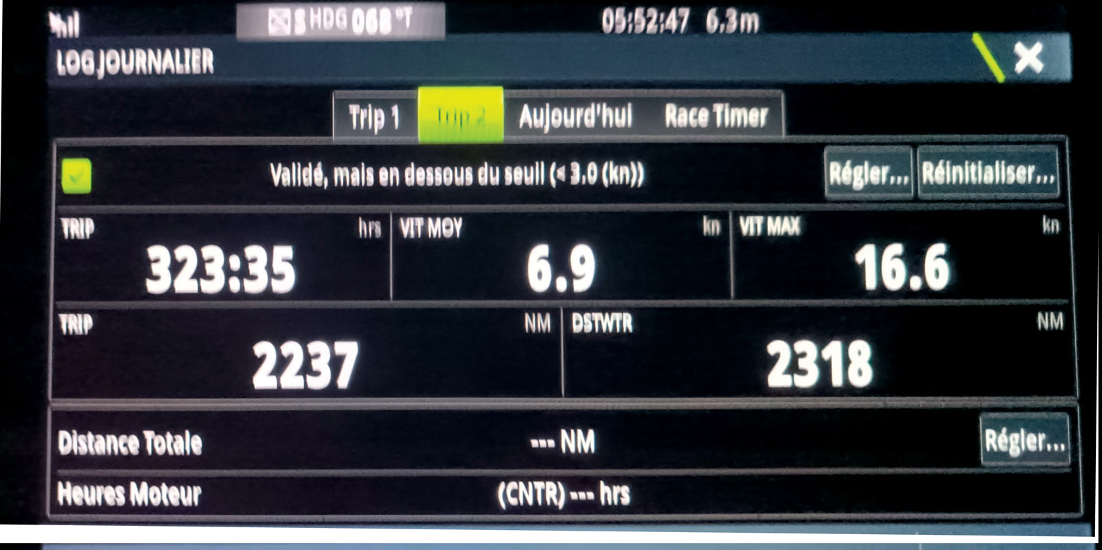 Log de la transat aller – 13,5 jours entre Mindelo (Cap-Vert) et Sainte-Anne (Martinique), avec une belle pointe à 16,6 nœuds.