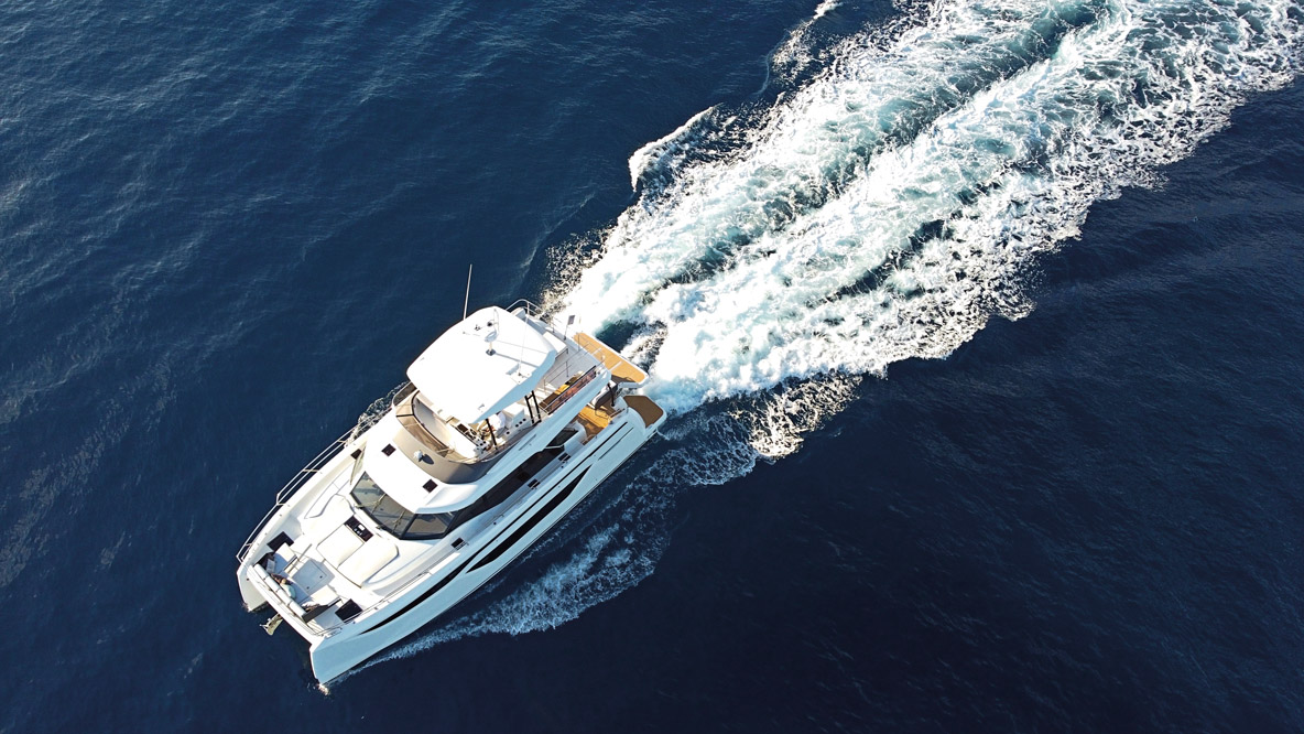 The new M range - as in multihull - will be completed next year  by a 68. Other models will follow.