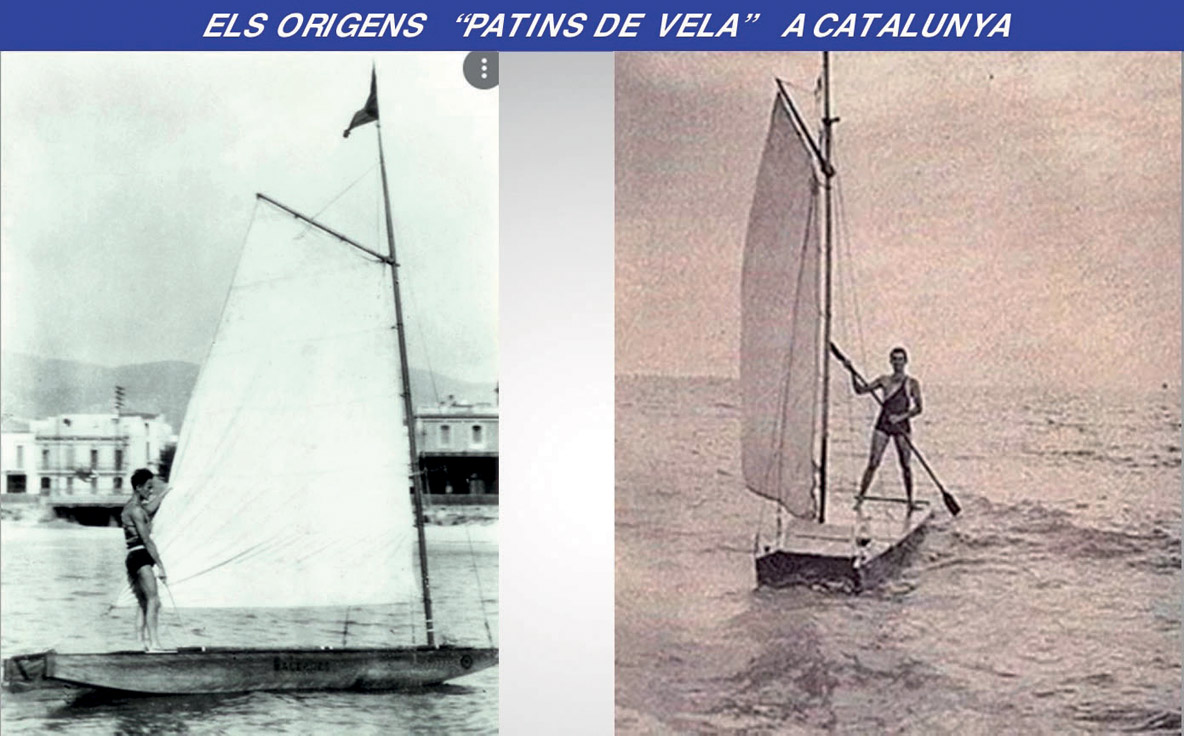 Les origines du patin à voile dans les années 1920.