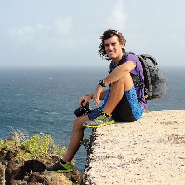 Teenager in a boat around the world