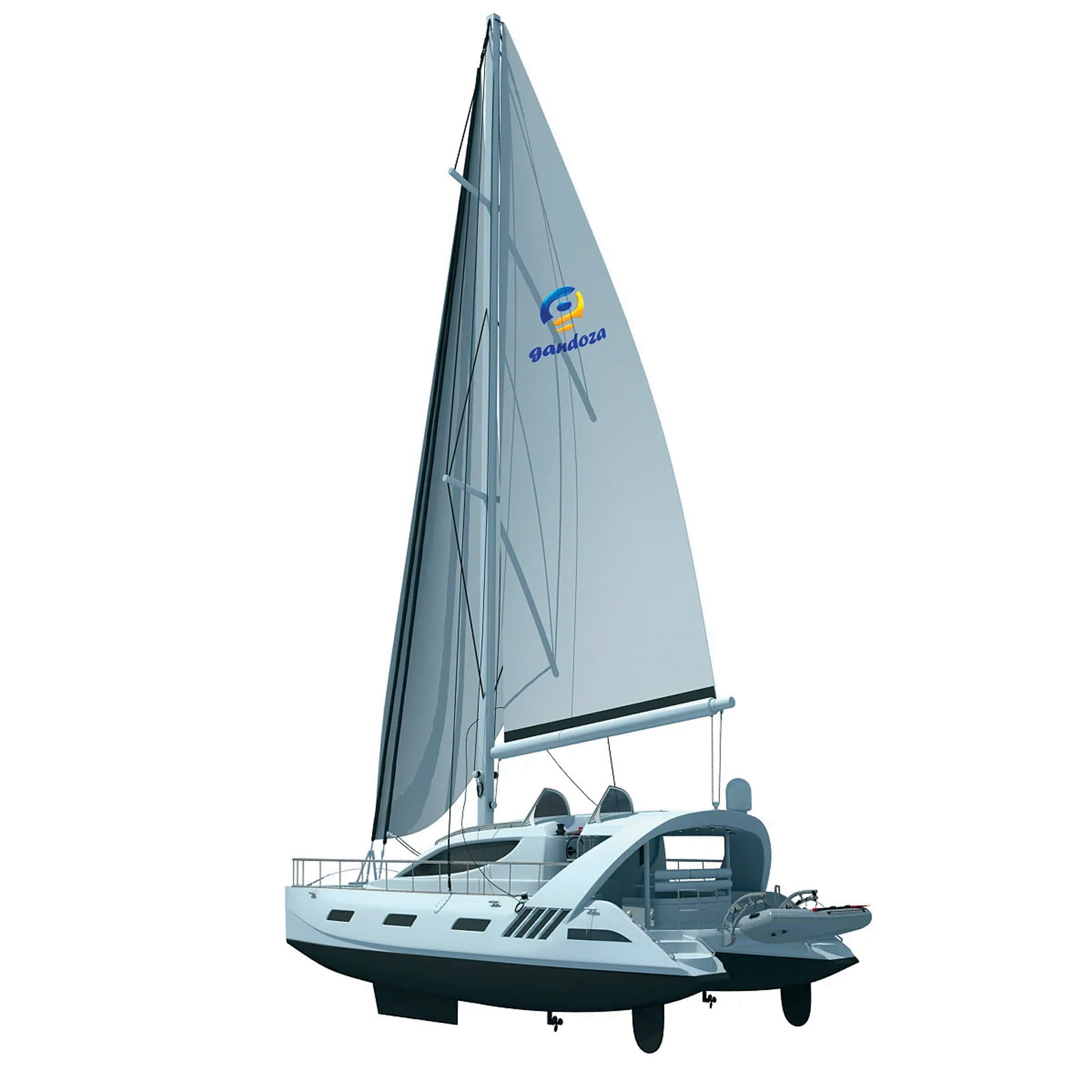 Le X5 est le premier modèle de Xquisite ; ce catamaran lancé en 2014 est inspiré du Dean 5000.