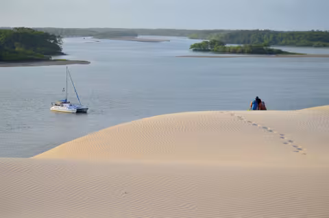 Au mouillage à Ilha dos Lençois, un mouillage d'une tranquillité absolue…