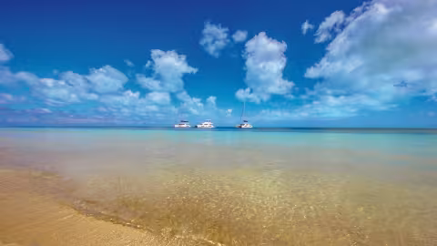 Sublime scenery (here in the Bahamas) and only three cats in the anchorage: a certain idea of paradise on earth (or on the sea)?
