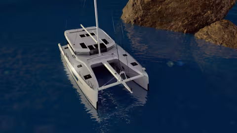The bimini is extended by 3’7” (110 cm) on the New Windelo 50 shown here (20”/50 cm for the New 54).