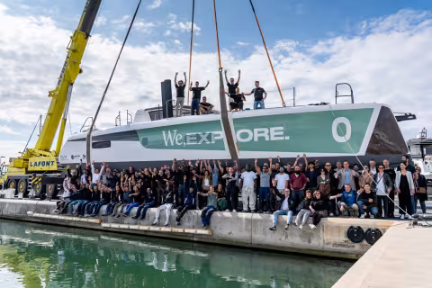 La fibre de lin a été mise en œuvre et testée avec succès sur l’Outremer 5X de Roland Jourdain.