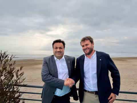 Bruno Thivoyon, directeur général de Bénéteau Group et Mathieu Fountaine, directeur général délégué de Fountaine Pajot.