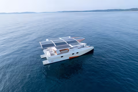 Millikan M9 catamaran électrique | Teaser essai en mer | Multicoques Mag
