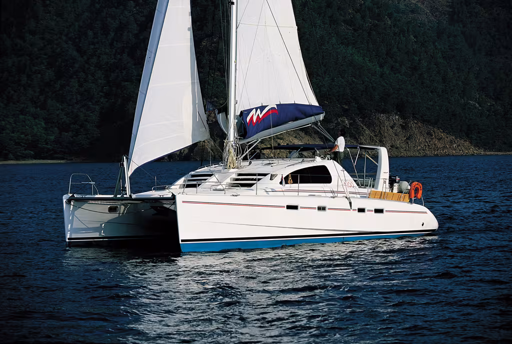 En navigation, la simplicité de manœuvre de ce catamaran est un vrai plaisir…