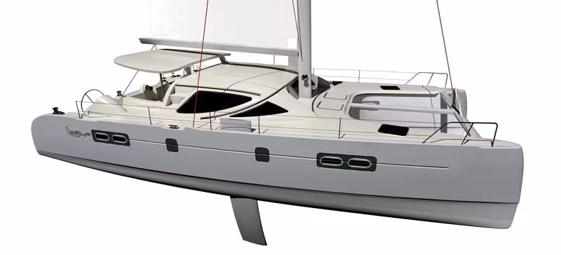 Un catamaran Mattia 52 en carbone