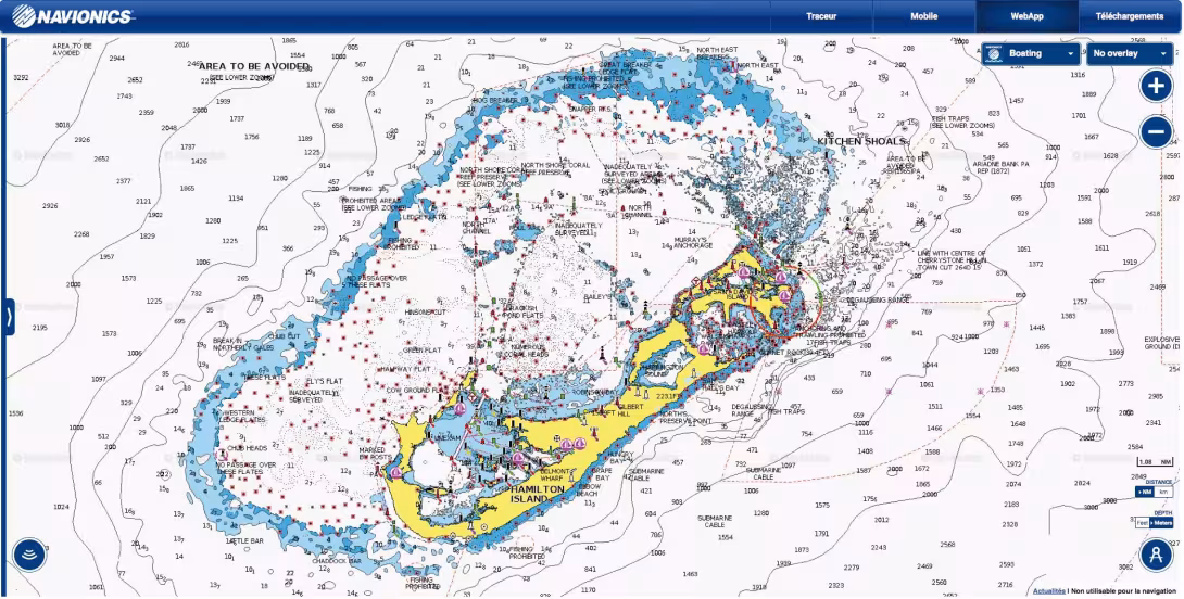 Une zone délicate, avec de nombreux récifs, qu'il convient d'aborder avec précaution !