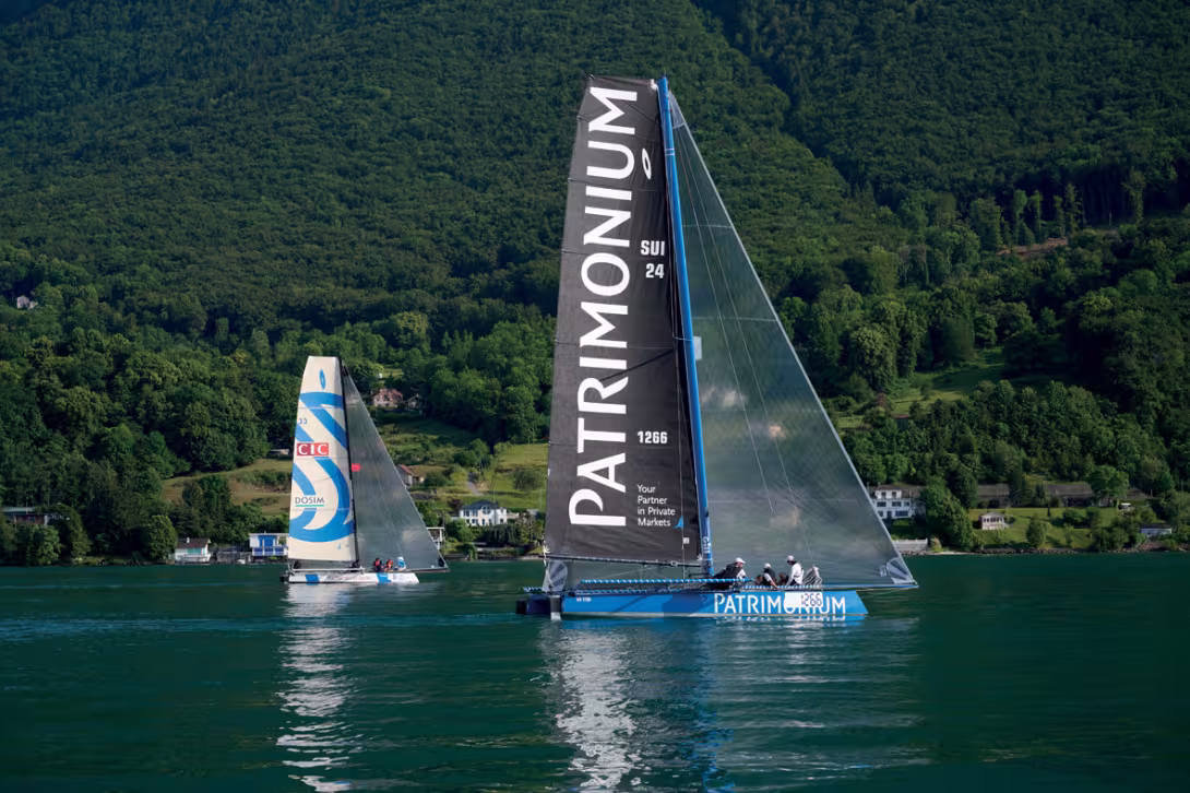 Les Ventilo M2 de 28 pieds sont partis en chasse derrière Realteam. Ces catamarans de 2005 sont parvenus à prendre le dessus sur les TF35 de dernière génération. 