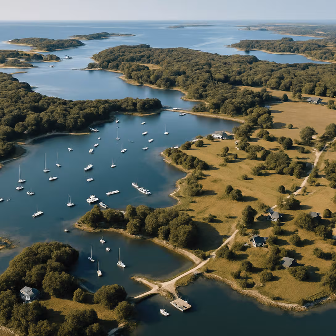 La Nouvelle-Angleterre compte de nombreuses criques et bras de mer où chaque courbe dissimule une nouvelle découverte, comme ici à Hadley’s Harbour.